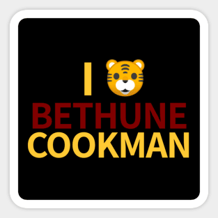 I Cat Emoji Bethune Cookman Sticker